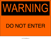 Do Not Enter