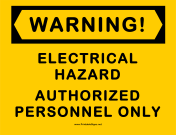 Warning Electrical Hazard