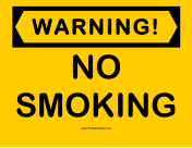 Warning No Smoking