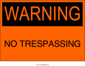 No Trespassing