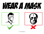 Wear A Mask Sign