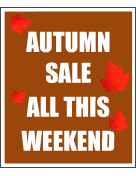Weekend Autumn Sale