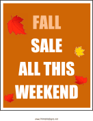 Weekend Fall Sale