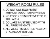 Weight Room Rules