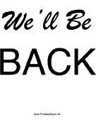 Well Be Back